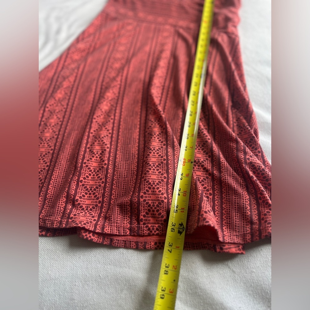 prAna Amelie tribal geometric pattern Tank Dress | coral/raisin S - Picture 10 of 11